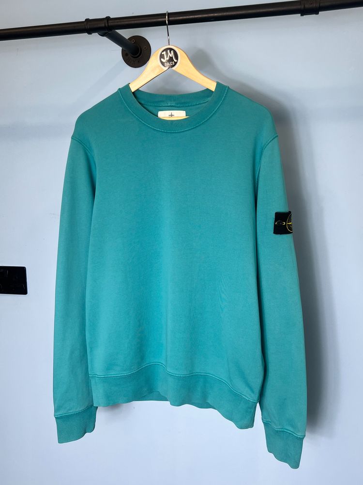Medium Stone Island Aqua Blue Turquoise Crewneck Jumper